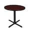 Cain Round Tables > Breakroom Tables > Cain Square & Round Tables, Wood, Metal Top, Mahogany TB30RNDMH - alternate 1